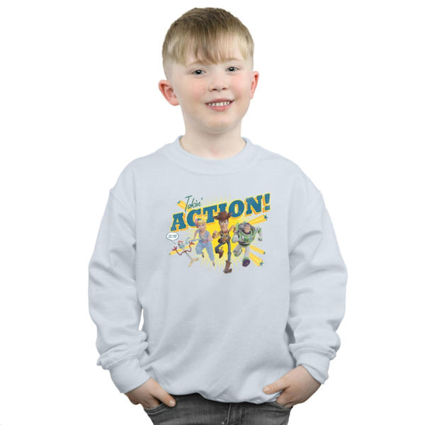 Disney Boys Toy Story 4 Takin´ Action Sweatshirt 9-11 år Vit White 9-11 Years