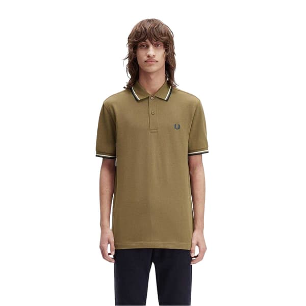 Fred Perry Herr Twin Tip Pikétröja S Skuggblå Shaded Blue S