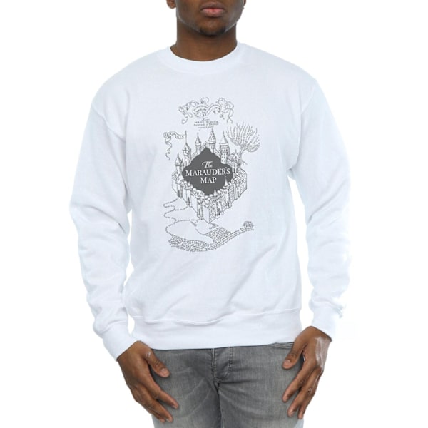 Harry Potter Herr The Marauder´s Map Sweatshirt M Vit White M