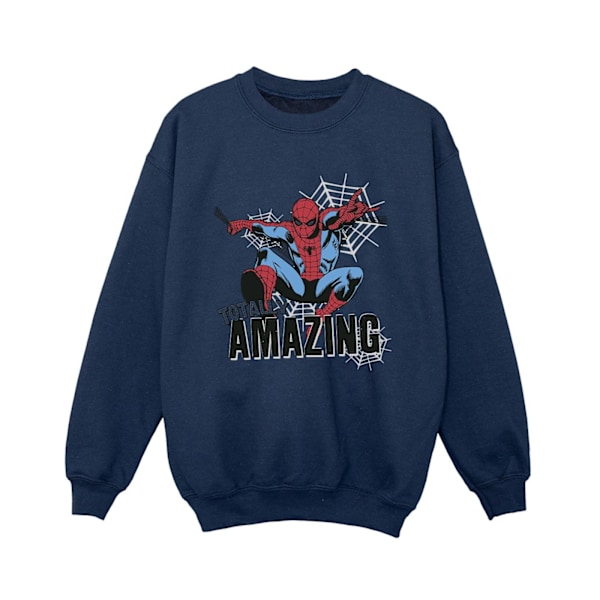 Marvel Boys Spider-Man Amazing Sweatshirt 7-8 år Marinblå Navy Blue 7-8 Years