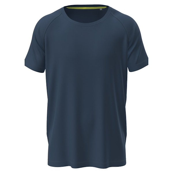 Stedman Active Raglan Mesh T-shirt för män L Blå Midnatt Blue Midnight L