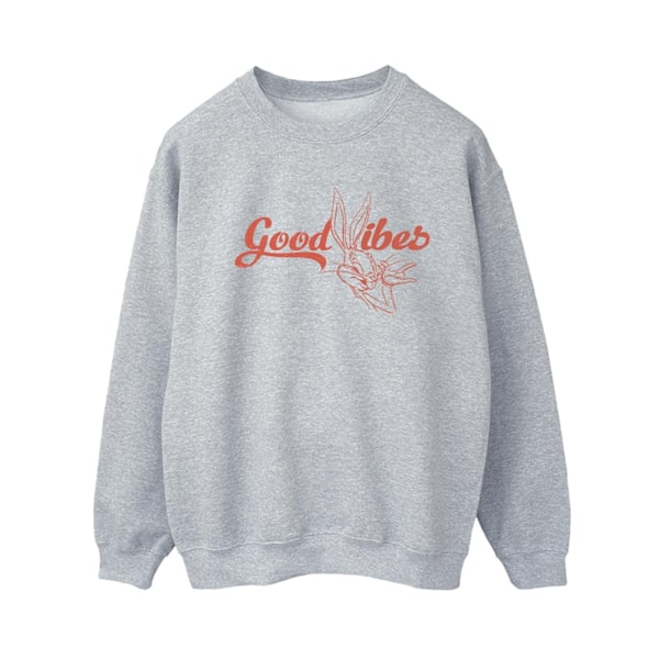 Looney Tunes Dam/Damer Bugs Bunny Good Vibes Sweatshirt L S Sports Grey L