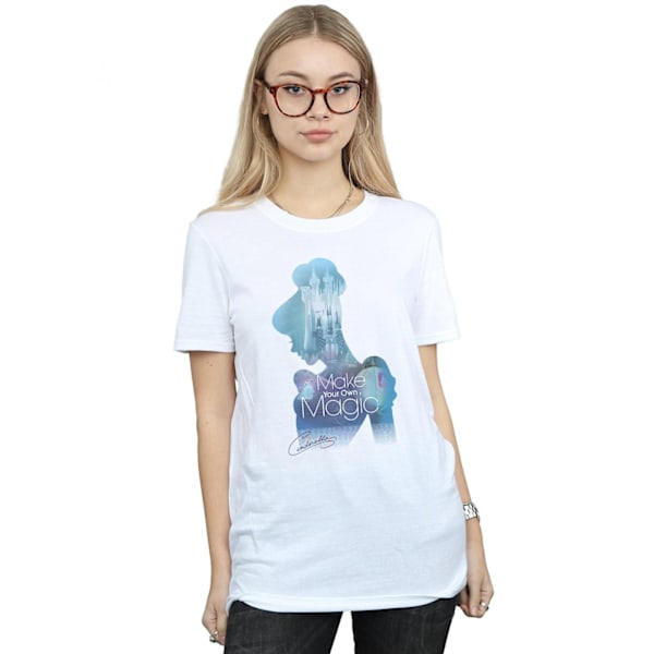 Disney Princess Dam/Damer Askungen Fylld Silhuett Bomull Boyfriend T-Shirt XXL Vit White XXL