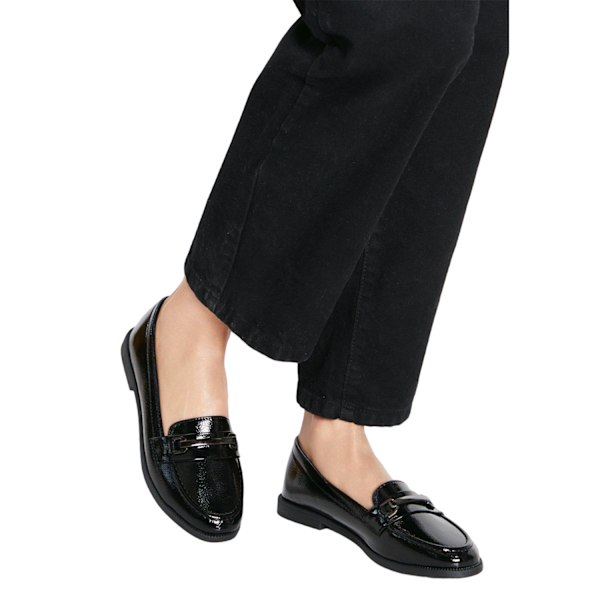 Dorothy Perkins Damskor/Kvinnors Loren Loafers med Snaffeldetalj Storlek 4 UK True Black 4 UK