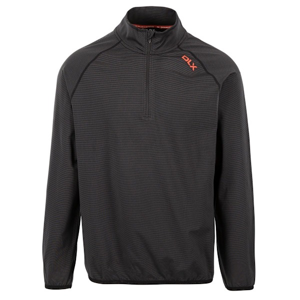 Trespass Hulton DLX Halvzip Fleece Top XS Svart för Herr Black XS