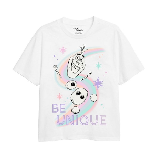 Frozen Girls Be Unique Olaf T-shirt 5-6 År Vit White 5-6 Years