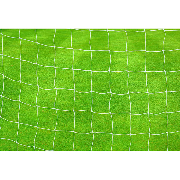Precisionsknutet fotbollsmål (2-pack) 2,4 m x 7,3 m Vit White 8ft x 24ft