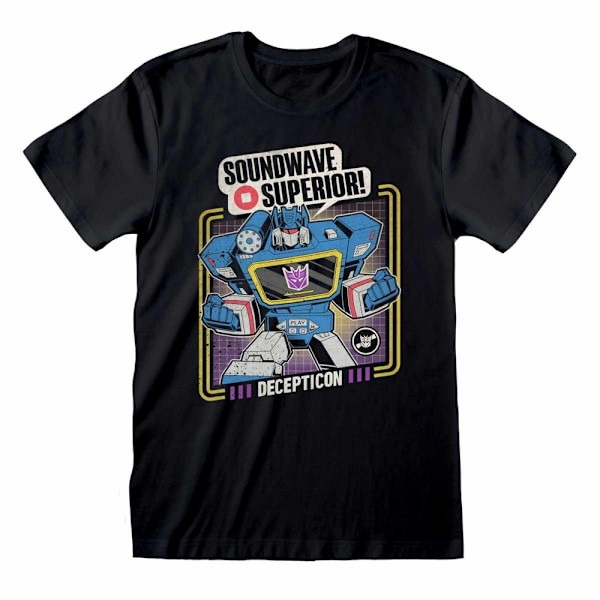 Transformers Unisex Adult Superior Soundwave T-Shirt XL Svart Black XL
