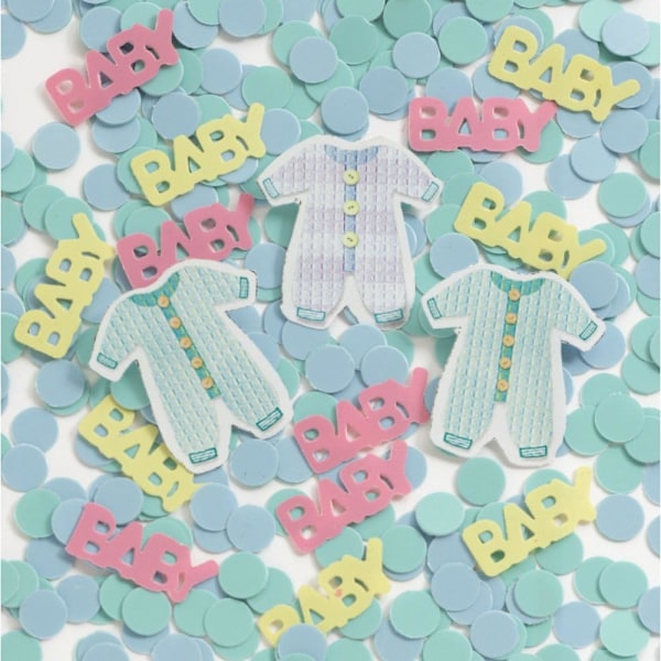 Creative Converting Baby Clothes Confetti One Size Grön/Gul Green/Yellow/Pink One Size