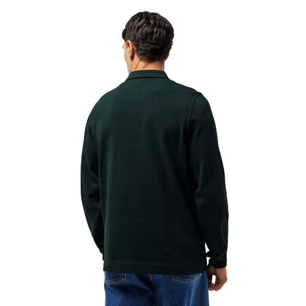 Paul Smith Herr Broderad Logotyp Bomull Långärmad Pikétröja Green XXL