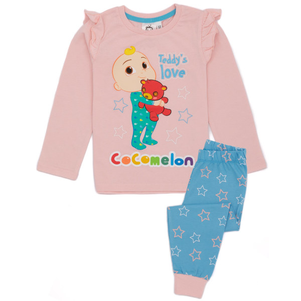 Cocomelon Girls Långärmad Pyjamas Set 3-4 år Rosa/Blå Pink/Blue 3-4 Years