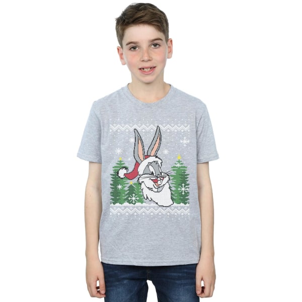 Looney Tunes Pojkar Bugs Bunny Jul Fair Isle T-shirt 12-13 Sports Grey 12-13 Years