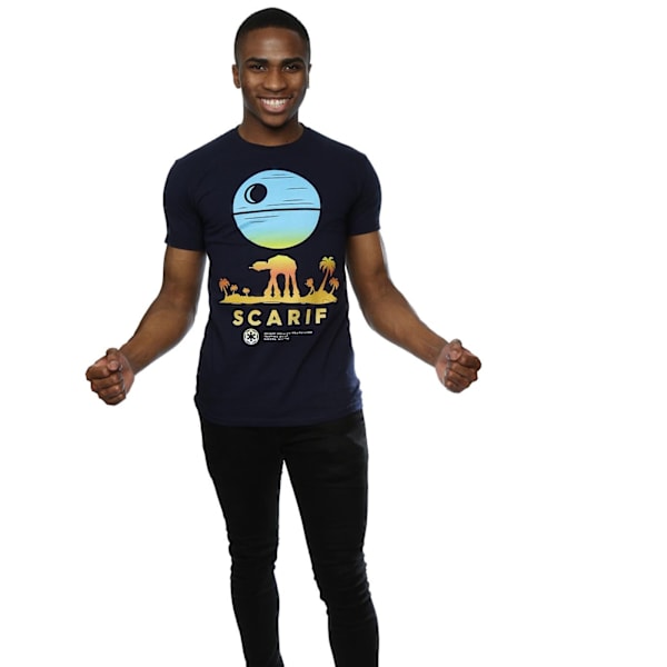 Star Wars Rogue One Scarif Sunset T-shirt M Deep Navy Deep Navy M