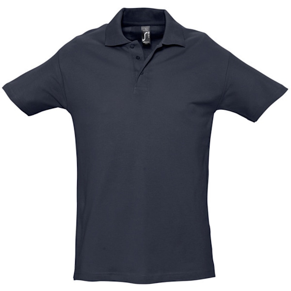 SOLS Herr Spring II Kortärmad Tungvikts Poloskjorta 4XL Marinblå Navy 4XL