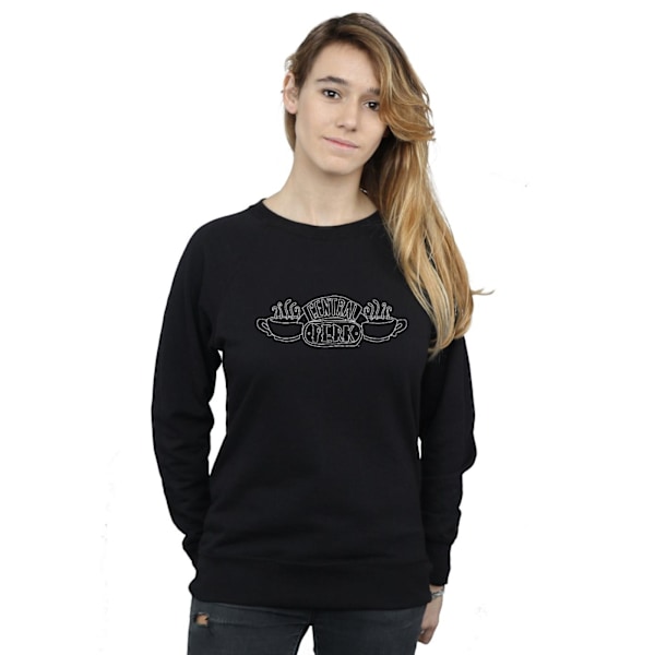 Friends Dam/Kvinnor Central Perk Outline Sweatshirt M Svart Black M