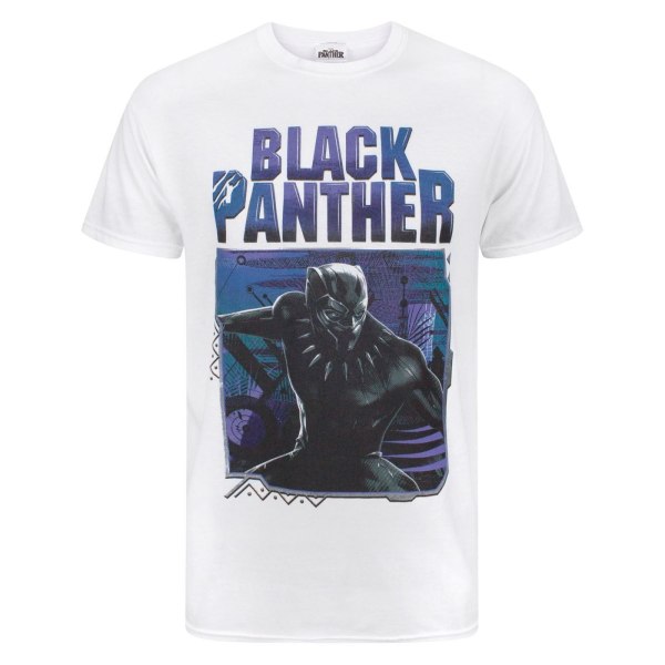 Marvel Black Panther Herr T-shirt XXL Vit White XXL