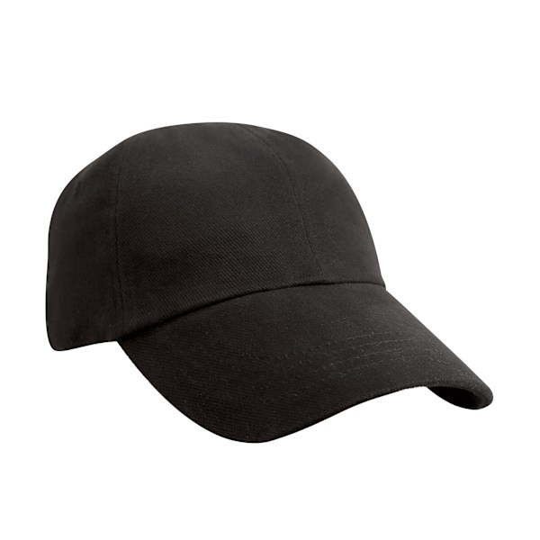 Result Headwear Unisex Vuxen Tung Borstad Bomull Låg Profil B Black One Size