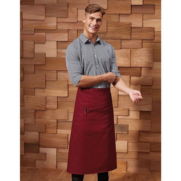 Premier Unisex Färger Bar Förkläde / Arbetskläder (Lång Kontinental Stil) Burgundy One Size