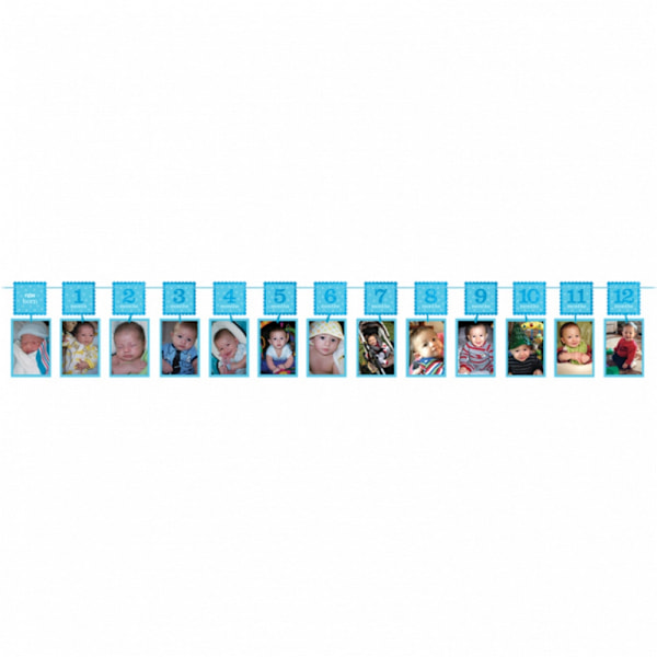 Amscan Baby Photo Garland Banner One Size Blå Blue One Size