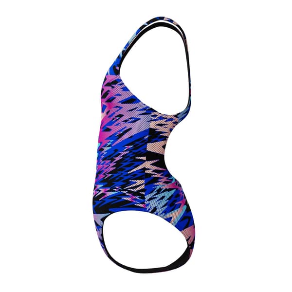 Speedo Flickor Hyper Boom Allover Medalist Kamouflage Baddräkt S Black/Pink 5-6 Years