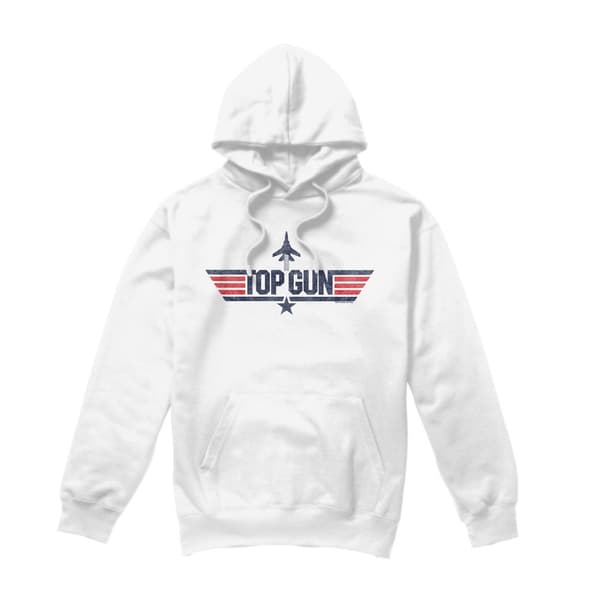 Top Gun Herr Logotyp Huvtröja S Vit White S