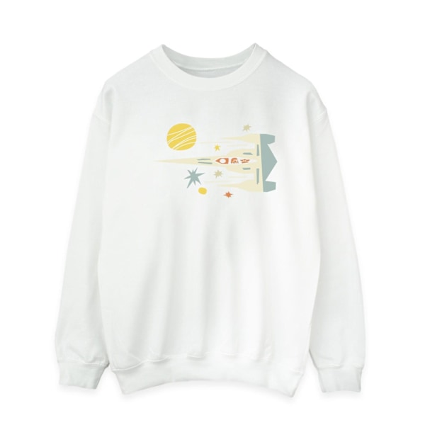 Star Wars The Mandalorian Cutout Ship Sweatshirt för män, vit, S White S