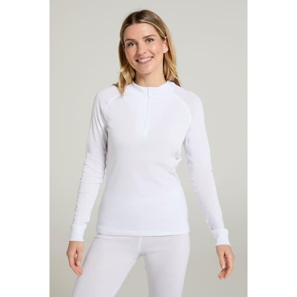 Mountain Warehouse Dam Talus Zip Neck Långärmad Termisk Topp för Kvinnor Black 10 UK