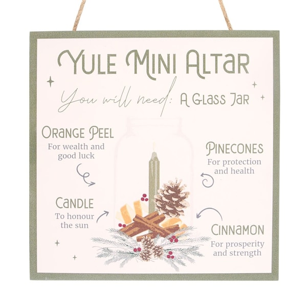 Något Annorlunda Yule Altar MDF Hängande Skylt En Storlek Rosa/G Pink/Grey One Size