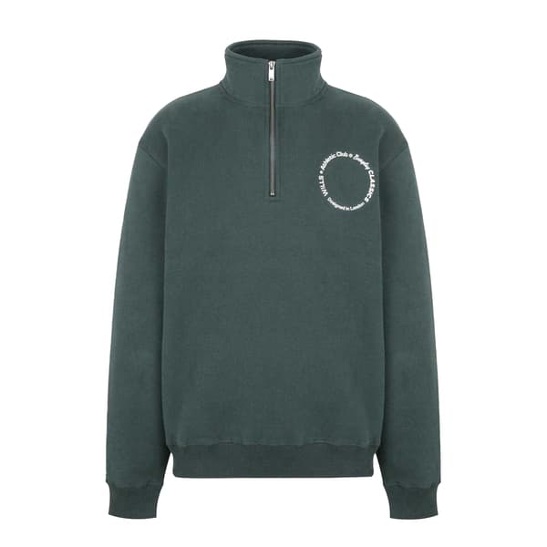 Jack Wills Herr Quarter Zip Långärmad Atletisk Tröja L Pine L