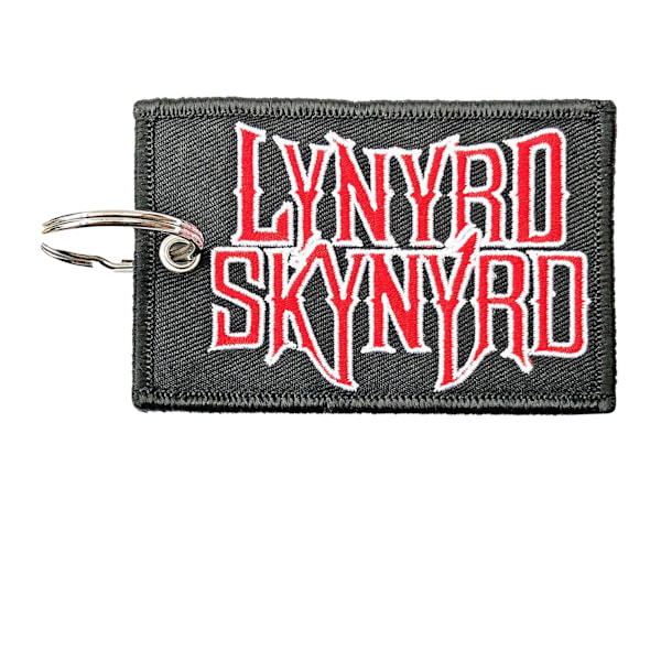 Lynyrd Skynyrd Dubbelsidig Patch Logo Nyckelring One Size Dark Gr Dark Grey/Red One Size