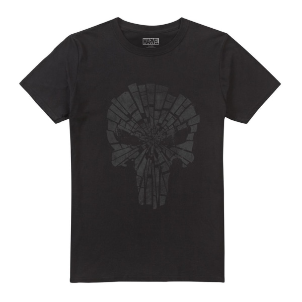 The Punisher Mens Shattered Logo T-Shirt XL Svart Black XL