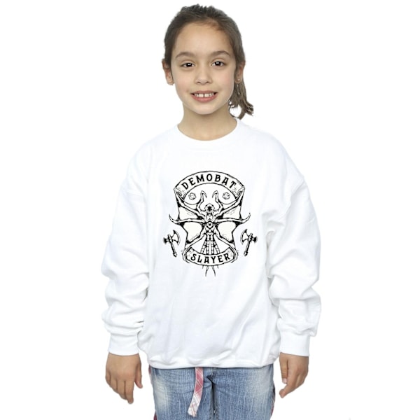 Netflix Girls Stranger Things Demobat Slayer Sweatshirt 7-8 år White 7-8 Years