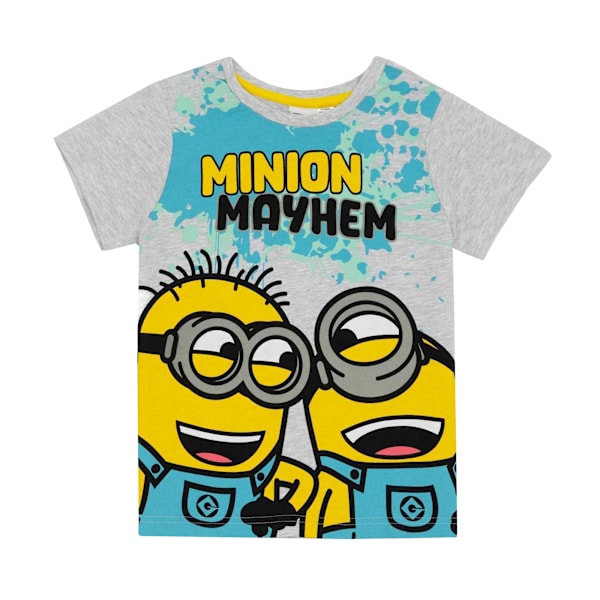 Minions Boys Mayhem Short Pyjama Set 5-6 år Grå/Blå/Gul Grey/Blue/Yellow 5-6 Years