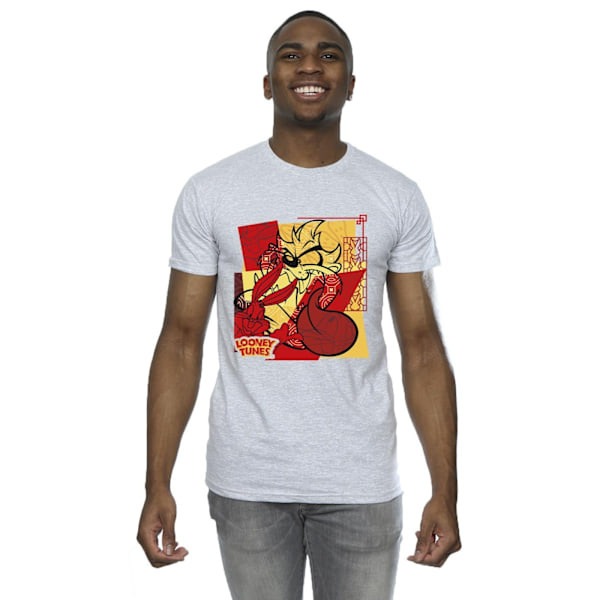 Looney Tunes Taz Bugs Kanin Nyår T-shirt XL Sports Grå Sports Grey XL