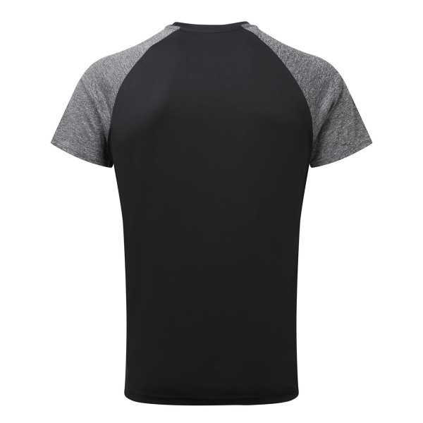TriDri Herr Contrast Sleeve Performance T-shirt S Svart/Svart M Black/Black Melange S