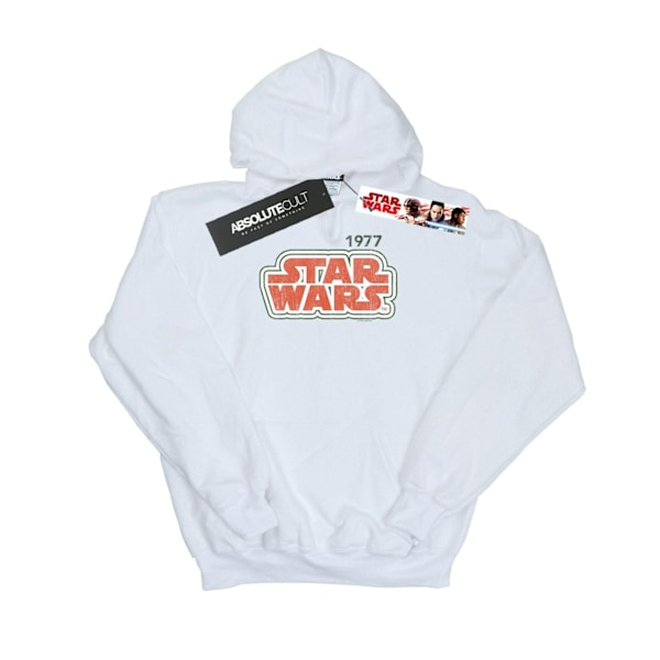 Star Wars Retro Outline Hoodie för män S Vit White S