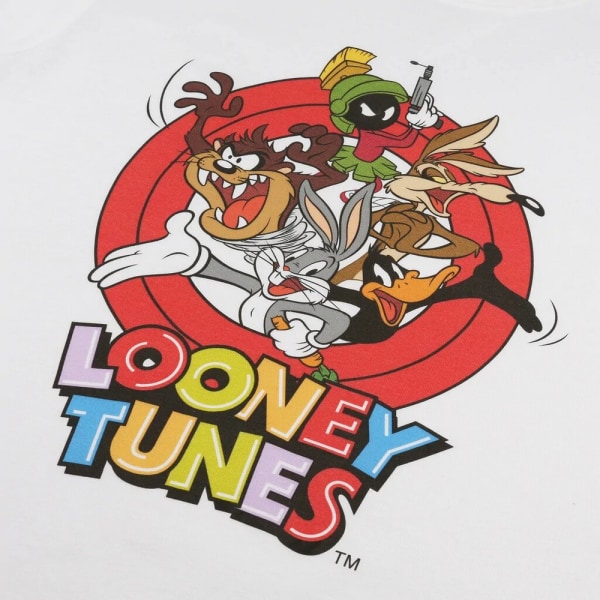 Looney Tunes Dam/Dam Karaktärer Boxy Crop Top L Vit/Röd White/Red/Brown L