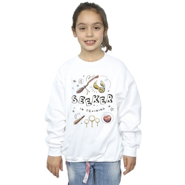 Harry Potter Flickor Sökare Under Utbildning Sweatshirt 5-6 År Vit White 5-6 Years