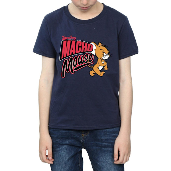 Tom And Jerry Boys Macho Mouse T-Shirt 7-8 år Marinblå Navy Blue 7-8 Years