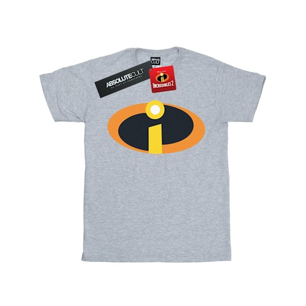 Disney Dam/Kvinnor The Incredibles Kostym Logo Bomull Pojkvän Sports Grey XL