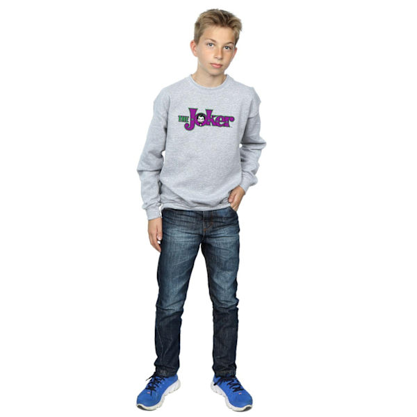 DC Comics Pojkar The Joker Text Logo Sweatshirt 9-11 År Sport Sports Grey 9-11 Years