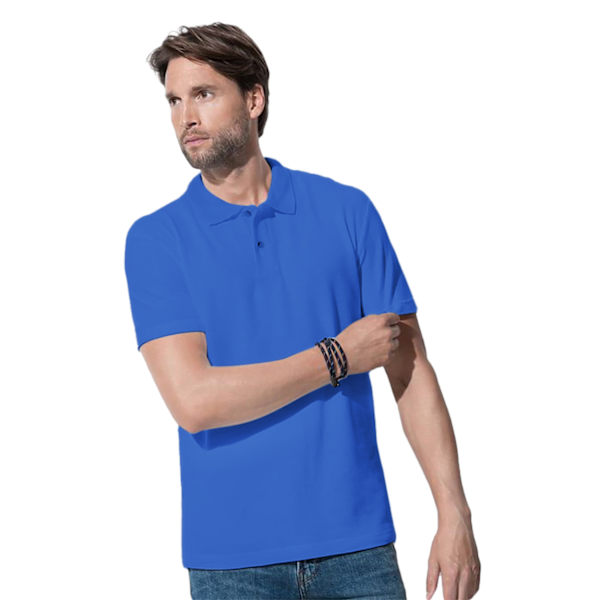 Stedman Herr Bomull Polo L Bright Royal Bright Royal L
