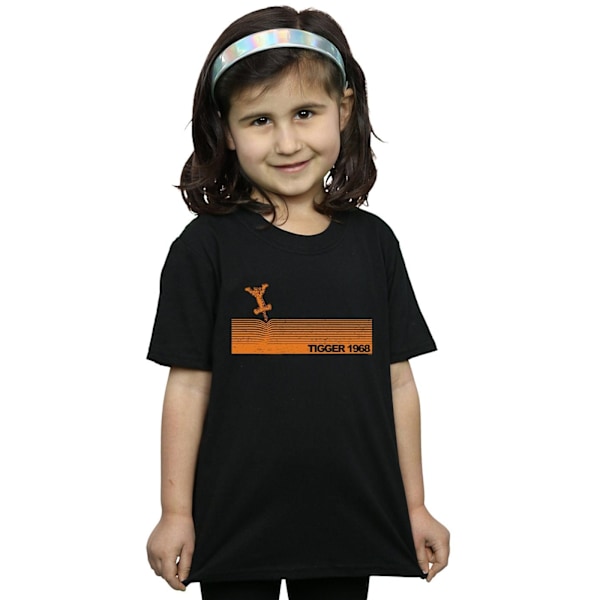 Disney Girls Winnie The Pooh Tigger 1968 Bomull T-shirt 7-8 År Black 7-8 Years