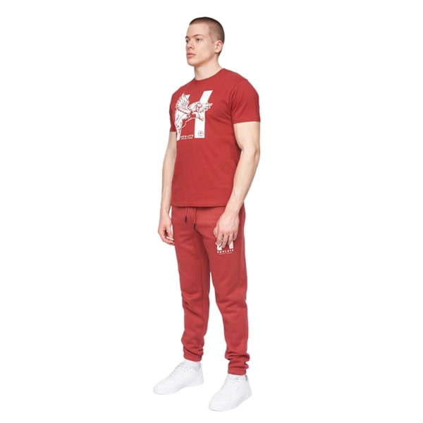 Henleys herr Curveball T-shirt M Deep Red Deep Red M