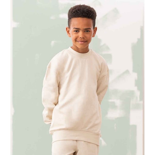 SF Minni Barn/Barn Curved Hem Sweatshirt 11-12 År Ljus Light Stone 11-12 Years