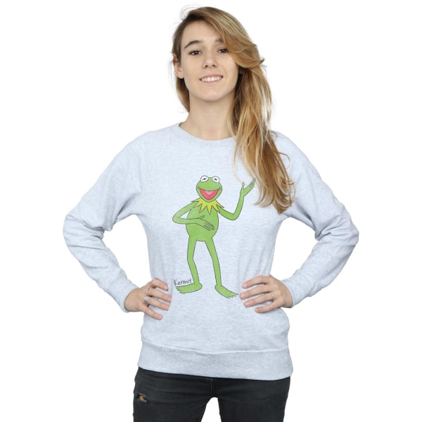 The Muppets Dam/Damer Classic Kermit Heather Sweatshirt XL Heather Grey XL