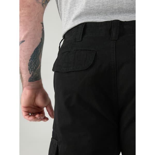 Duke Herr D555 Robert Peached Washed Cargo Trousers 60S Svart Black 60S