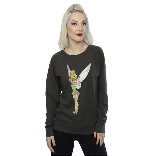 Tinkerbell Dam Klassisk Sweatshirt L Ljus Grafit Light Graphite L