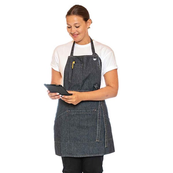 Le Chef Unisex Vuxen Utility Bib Förkläde Kort En Storlek Svart/ Black/Grey One Size