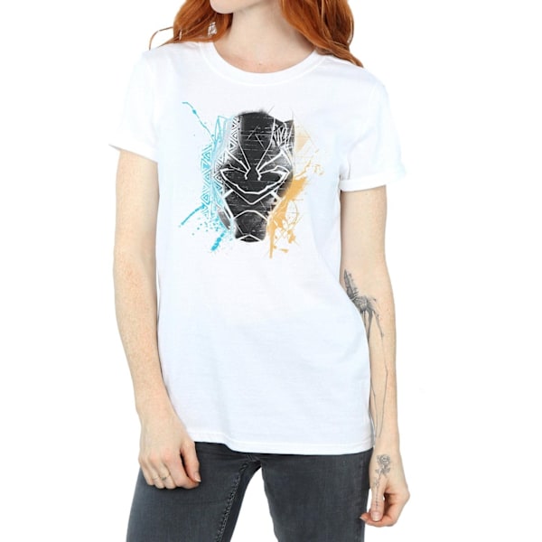 Marvel Womens/Ladies Black Panther Splash Cotton Boyfriend T-Sh White XXL